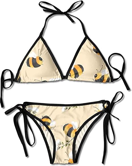 Beautiful Bee Women Two Piece Swimsuit Sexy Swimwear Halter