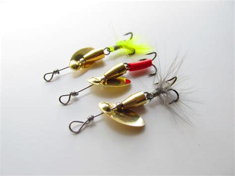 In Line Spinner Fishing Lures Trout 3 Pack