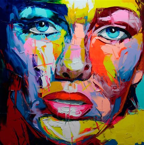 Knife Abstract Face Painting By Francoise Nielly Designer