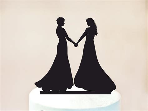 Lesbian Wedding Cake Topper Lesbian Cake Topper Same Sex Cake Topper