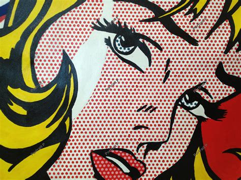 Roy Lichtenstein Girl With Hair Ribbon Canvas Handpainted Oil Painting