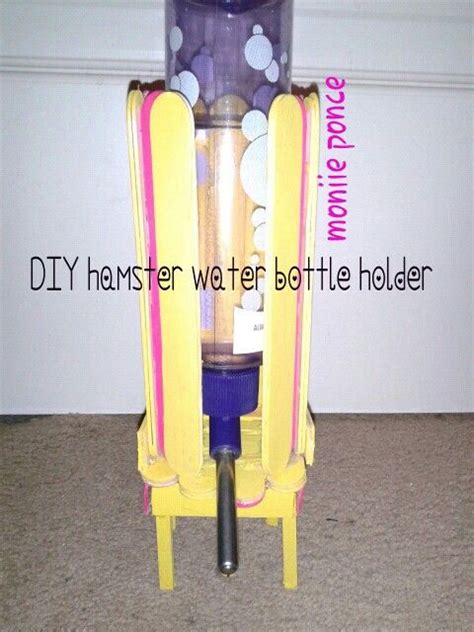 A Popsicle Water Bottle Holder I Made For My Hamsters Bin Cage