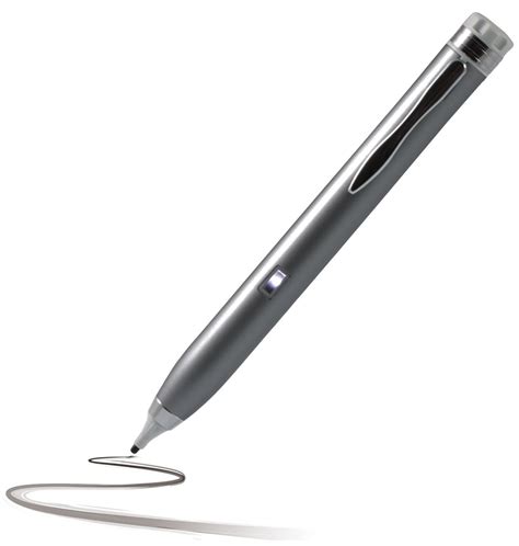 Navitech Grey Fine Point Digital Active Stylus Pen Compatible With Dell