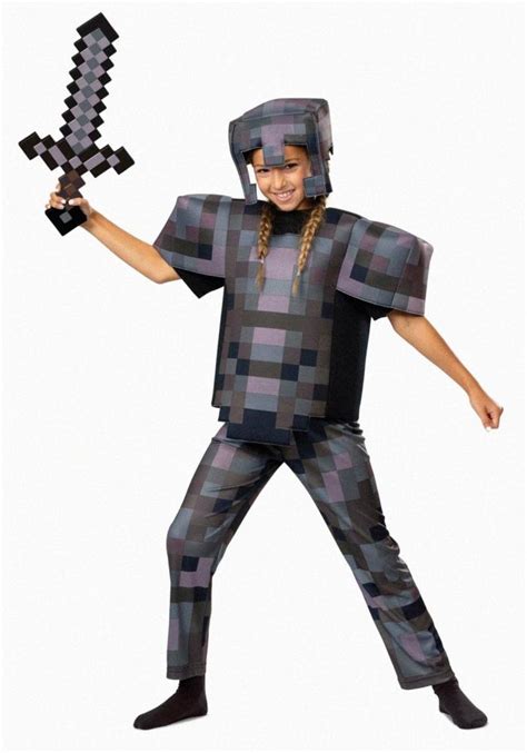 Minecraft Netherite Armor Deluxe Costume For Kids Girlsboys Video