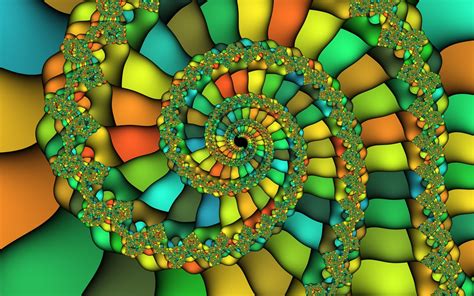 Colorful Fractal Swirl Wallpaper 3d And Abstract Wallpaper Better