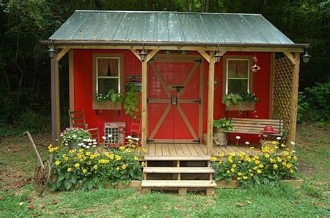 Gradina » plante si seminte. Garden She Shed With A Porch -A garden is a great area to ...