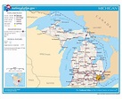 Detailed Map Of Michigan Cities And Towns