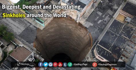 Biggest Deepest And Devastating Sinkholes Around The World Geology Page