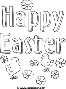 Happy easter greetings for kids and parents. Easter Coloring Poster, Chicks and Flowers Printable Coloring Sheet