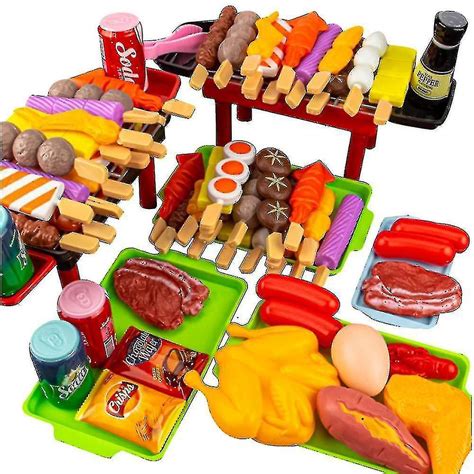 27pcsbarbecue Bbq Cooking Kitchen Toy Interactive Grill Play Food