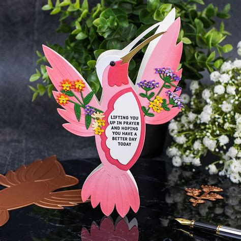 Hummingbird Card Creator Etched Dies The From Bibis Hummingbirds