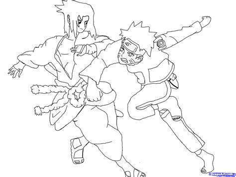 How To Draw Naruto Vs Sasuke Step By Step Naruto Characters Anime Draw Japanese Anime Draw