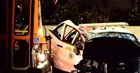 2 Injured After Bus Crashed Into Long Beach Police Patrol Car On Sb 710 Fwy Cbs Los Angeles