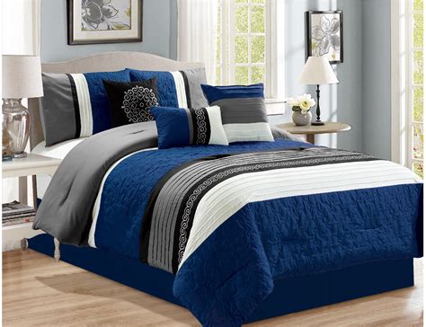 Shop for dark gray comforter at bed bath & beyond. Navy and Gray Comforter Set - Queen | National Credit Direct