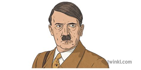 Adolph Hitler Illustration Twinkl