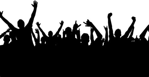 Download Concert Crowd Silhouette Png Party People Transparent Png