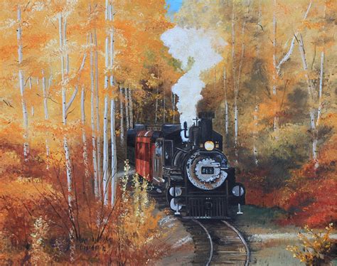 Cumbres And Toltec Railroad Steam Train Painting By Cecilia Brendel