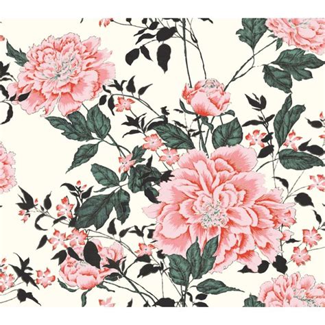 Vintage Floral Pink Peel And Stick Wallpaper By Drew Barrymore Flower