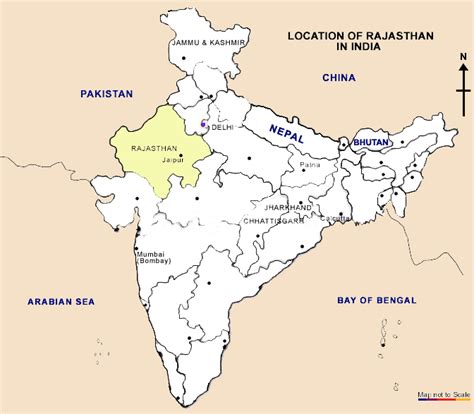Rajasthan Location Map Location Of Rajasthan In India Rajasthan In India