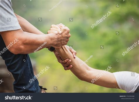 Helping Hand Outstretched Salvation Strong Hold Stock Photo 1722395308