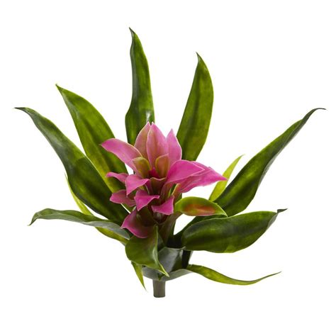 Nearly Natural 10 In Bromeliad Artificial Flower Stem Set Of 6 2237