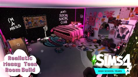 Realistic Messy Teen Room Speed Build The Sims 4 Highschool Years