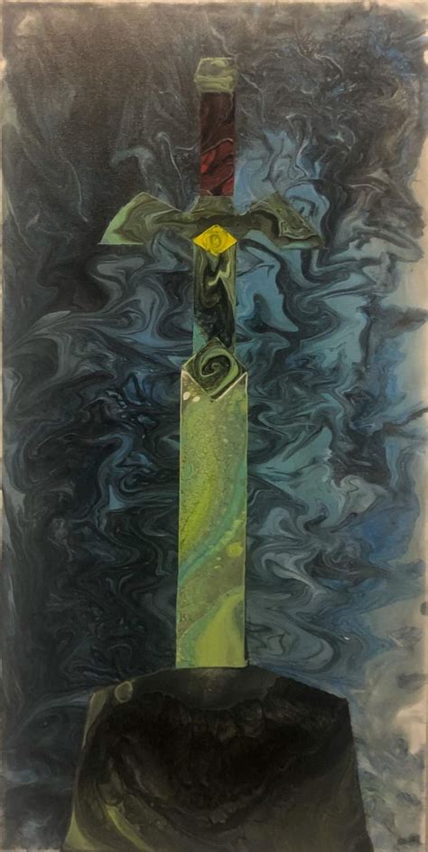 Master Sword Painting By Me Rpourpainting