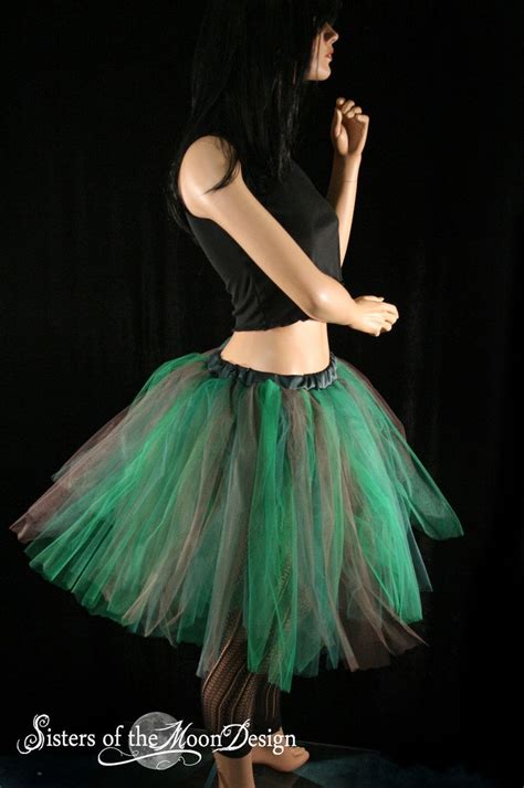 Forest Fairy Tulle Skirt Adult Tutu Streamer Knee Length Brown Etsy