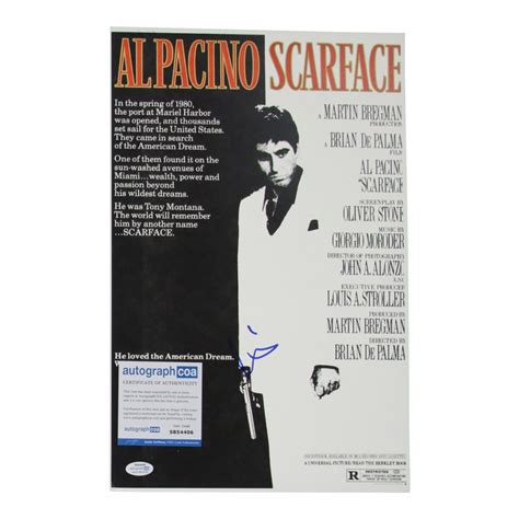 Al Pacino Signed Scarface 11x17 Photo Acoa Pristine Auction