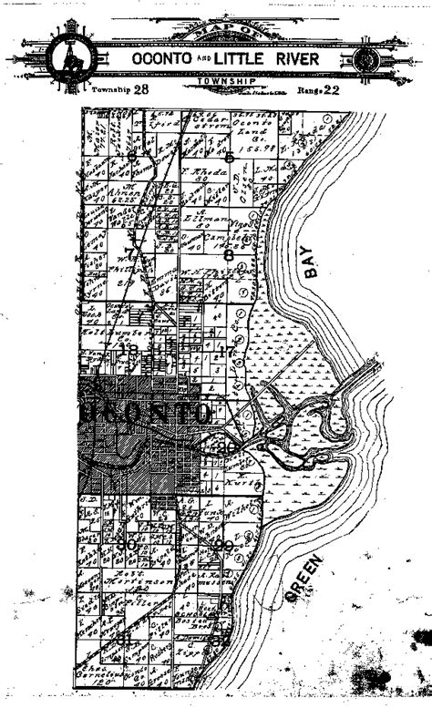 1905 Plat Maps Of Oconto County Wisconsin