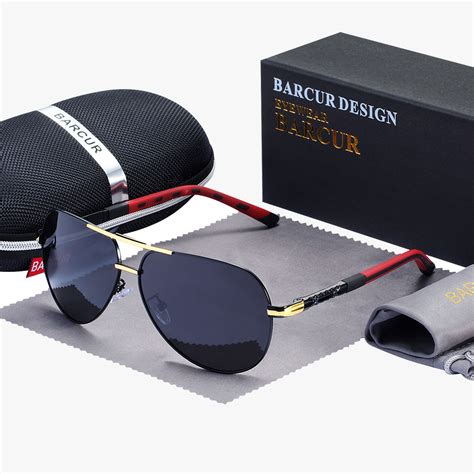 barcur men sunglasses polarized uv400 protection driving sun glasses women male oculos de sol