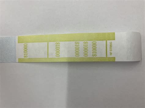 Currency Straps Self Sealing Money Bands 10000 Mustard 500 Pack