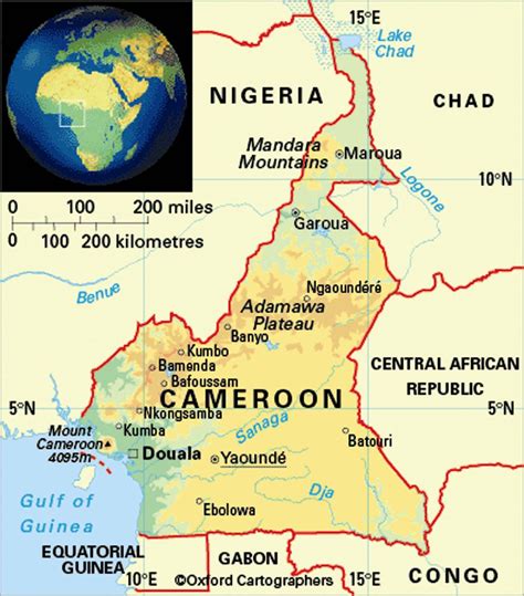 Cameroon Location On World Map United States Map