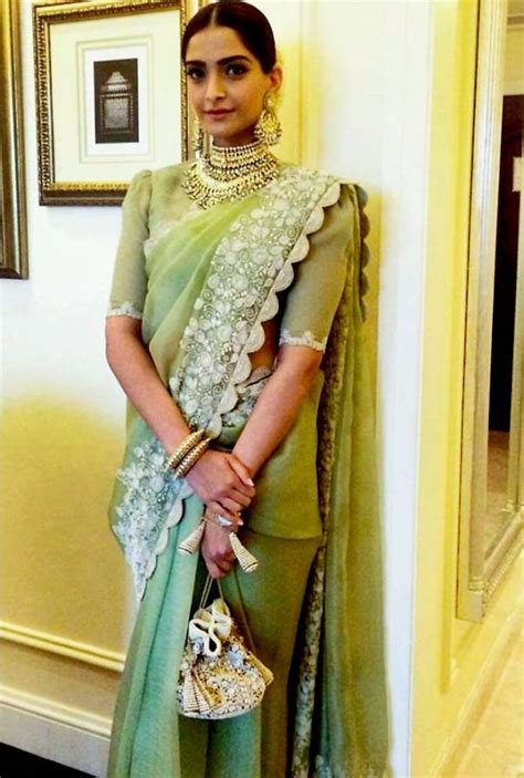 stylediaries sonam s sari made us go green with envy get ahead