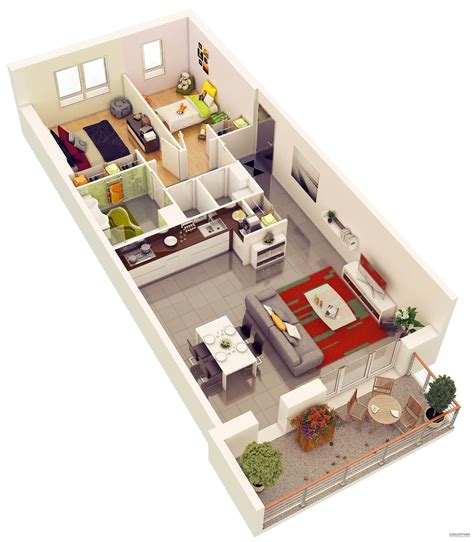 Beautiful Image Of Small Apartment Plans 2 Bedroom Small Apartment
