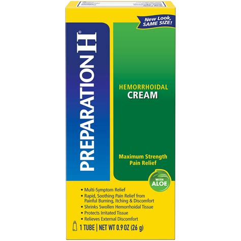 Preparation H Hemorrhoid Symptom Treatment Cream 09 Ounce Maximum
