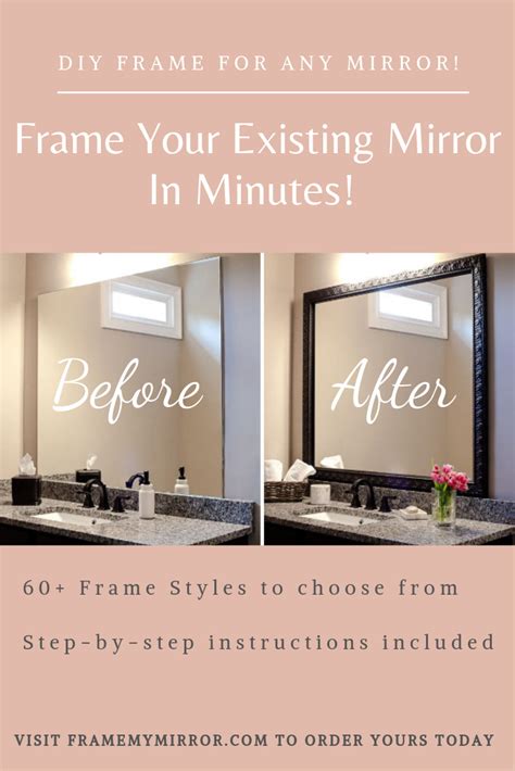 Do It Yourself Mirror Frame Kit Diy Mosaic Tile Bathroom Mirror