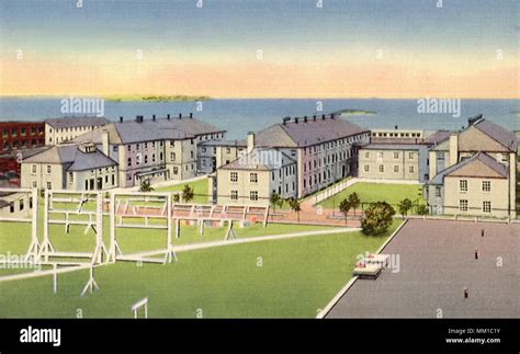 U S Naval Training Station Barracks Newport 1940 Stock Photo Alamy