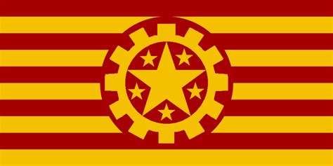I Made A Totalist Csa Flag That Uses The Gear And Stars And Is In The