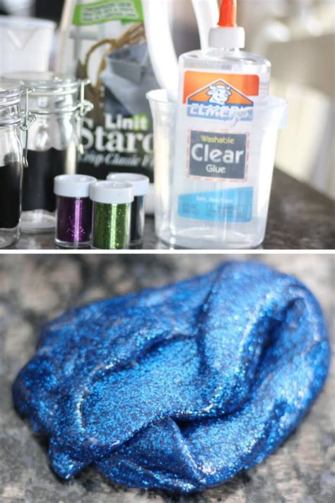 How To Make Clear Glue Glitter Slime For Cool Kids Science Activity
