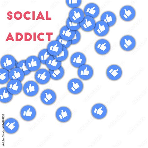 Social Addict Social Media Icons In Abstract Shape Background With