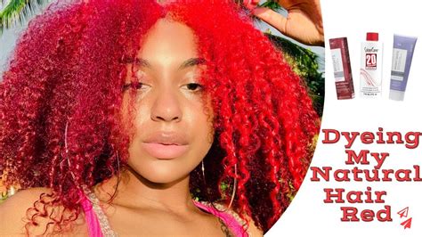 Dyeing My Natural Hair Red Natural 3b3c Hair Ft Clo Clo Youtube