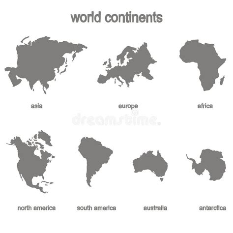 World Continents Stock Vector Illustration Of Continents 36016829