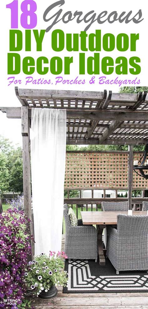 18 Gorgeous Diy Outdoor Decor Ideas For Patios Porches And Backyards
