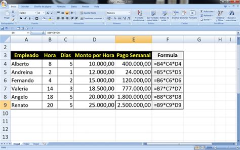 Formula Excel Para Multiplicar