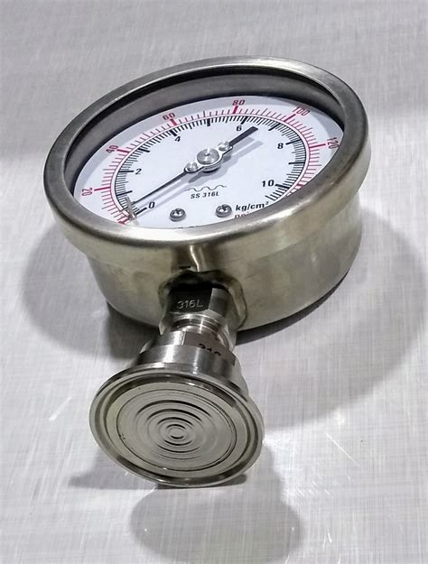 Ss Sanitary Pressure Gauge Diaphragm Type 63 Mm Unique Control System