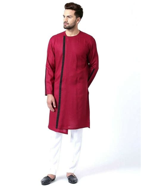 indian kurta clothing fashion shirt mens short kurta cotton indian traditional at rs 1000 piece