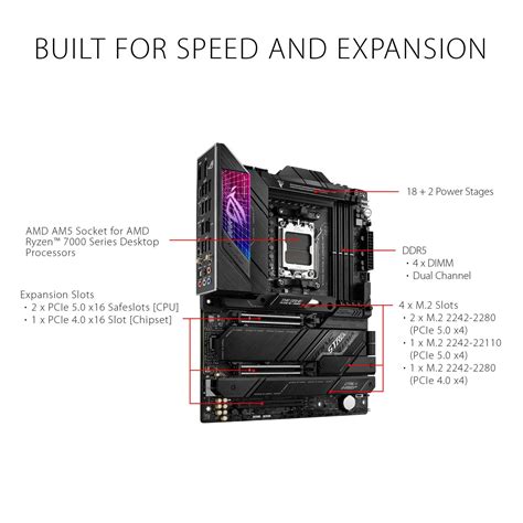 Asus Rog Strix X670e E Gaming Wifi Amd X670 Ryzen Am5 Atx Motherboard