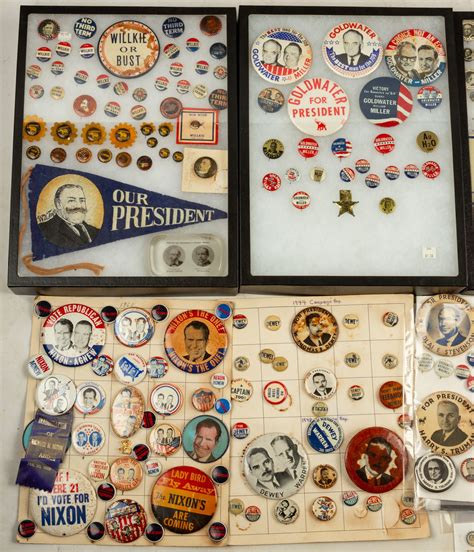Vintage Political Buttons And Ephemera Cottone Auctions