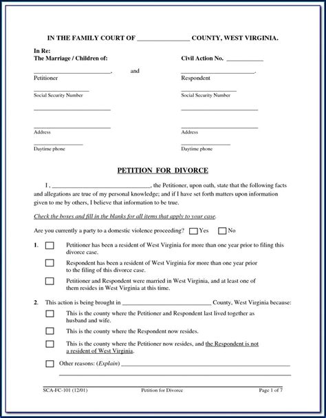 Printable Divorce Forms For Georgia Form Resume Examples N8vzbplvwe